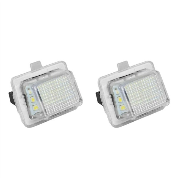 4 stk. bilskiltlys for W204/W212 W216 W221 W207 18 LED hvite bakre skiltlys