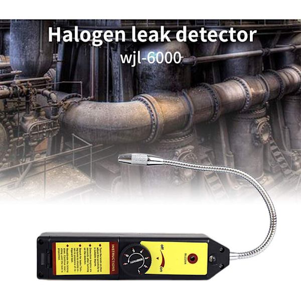 Freon-lækagesøger -6000 Halogen-lækagesøger Kølemiddelgas HVAC R22 R410A R134A R1234YF HCFC-detektor