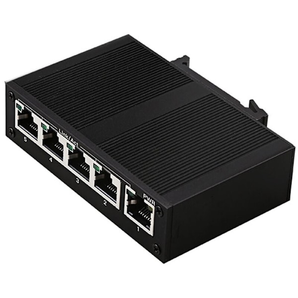 Verkkokytkimen 5 porttia 100Mbps Ethernet-teollinen luokan kytkin Hallitsematon kisko-tyyppinen teollinen verkonjakaja