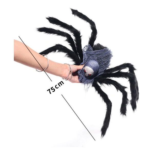 2 st Serie The Skull Ghost Head Spider Bar Dekoration Skräck Tricky Toy Simulering Plysch Ghost Festival Rekvisita 75CM