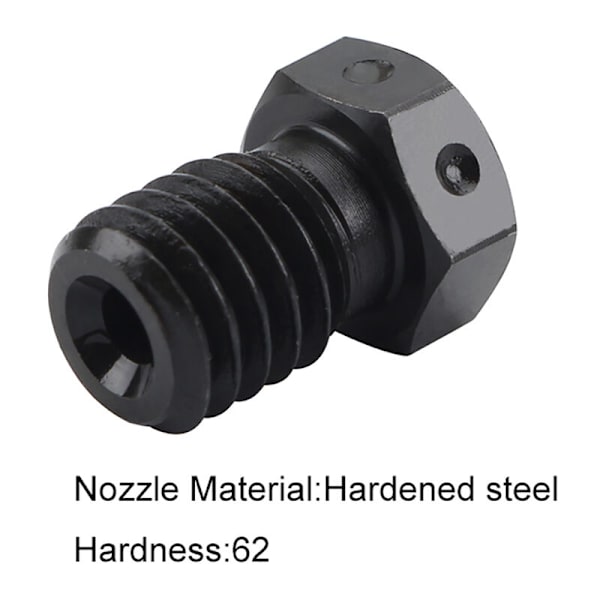 Hærdede stål V6 dyser til højtemperatur 3D-print Pei Peek kulfiber filament til Aero Hotend