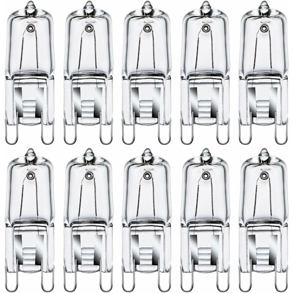 G9 Halogenlampor G9 35W G9 Kapsellampor 230V 2800K Dimbara Varmvitt 10-pack