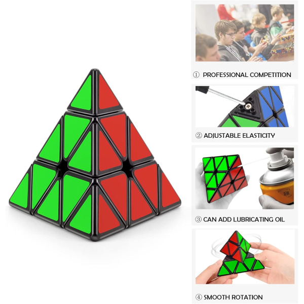 3x3, Magic Cube -kolmiopyramidipalapeli, kierre matkalelu, joka sopii lahjaksi