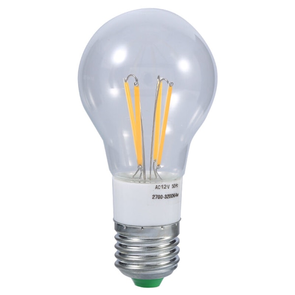 12V E27 COB LED Filament Pære, 360 Graders Dæmpbar Lys, Ny (4W Varmt Hvid)