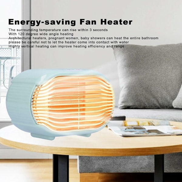 Elektrisk Varmebord, Blæser Radiator, Mini Bassy Badeværelse til Hjemmekontor (Grøn)
