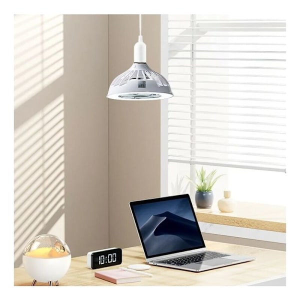 Takfläkt med lampa, E27 30W Liten Tyst Takfläkt, Dimbar LED Taklampa för Sovrum Kök Kontor