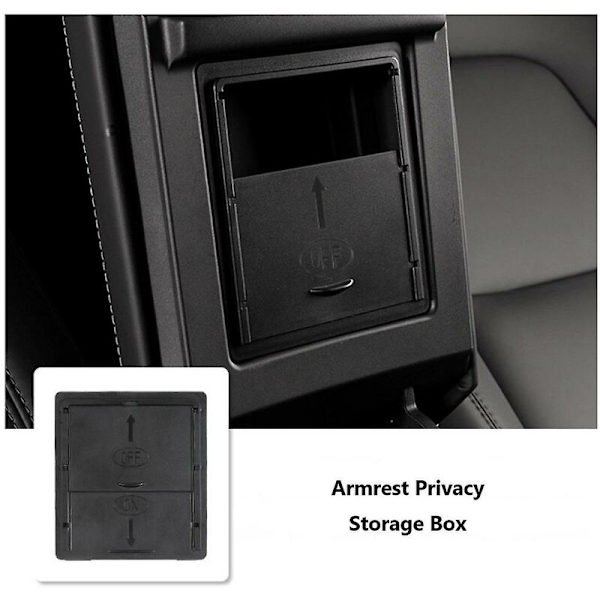Til Model 3 Model Y 2017-2023 Center Console Organizer Bakke Armlæn Opbevaringsboks Biltilbehør