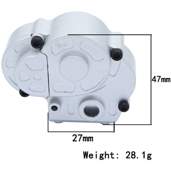 Metal Gear Box -kotelo, vaihteiston kotelo, sarja Axial UTB18 Capra 1/18 RC -auton päivitysosiin, 1