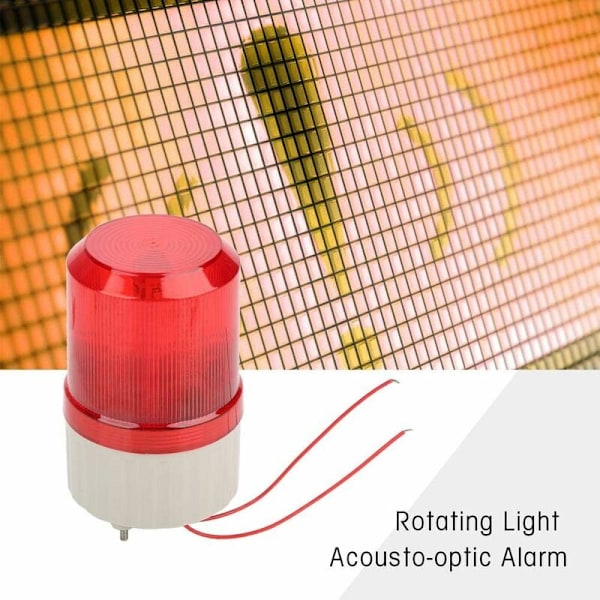 220V 2A Punainen LED-hätävalohälytysvarmuuskopio Strobe-pyörivä hälytys LED-stroboskooppi Acousto-optinen hälytysjärjestelmä