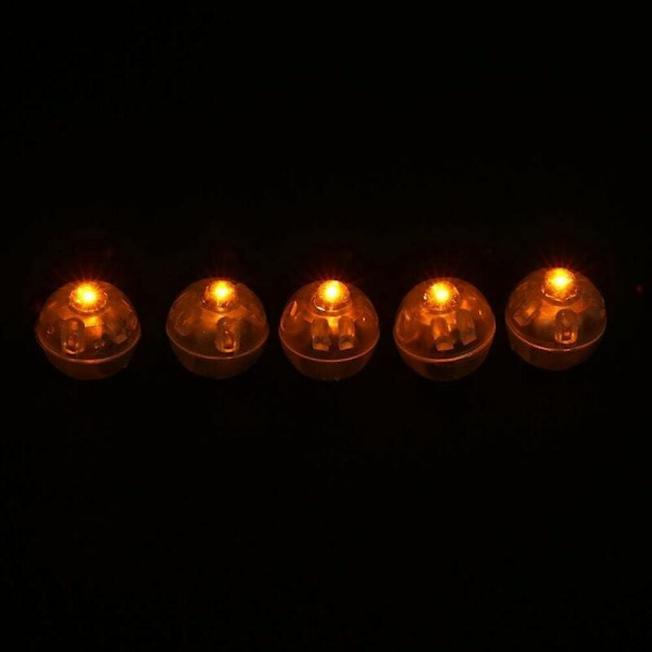 100 stk./sæt Runde LED-kuglelamper Papirlanterne Ballon Fest Bryllup Fødselsdagsfest Festival Dekorative Lys Flere Farvevalg (4)