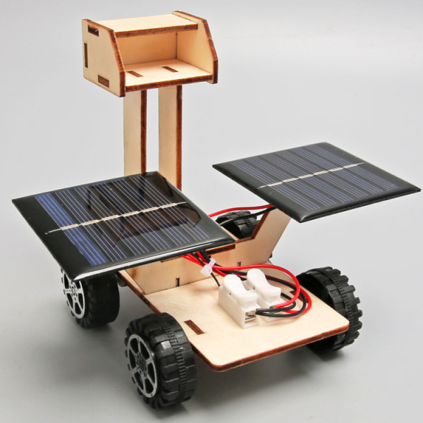 Barneteknologi gjør-det-selv håndlaget liten måneutforskning kjøretøy solenergi leketøy kjøretøy fysisk modell vitenskapelig eksperiment leketøy modell