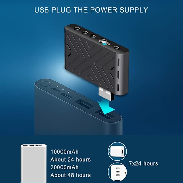 Övervakningskamera för inomhus/utomhus, WIFI USB-kamera - Trådlös APP-fjärrkontroll infraröd kamera med humanoidigenkänning och 100° vinkelobjektiv