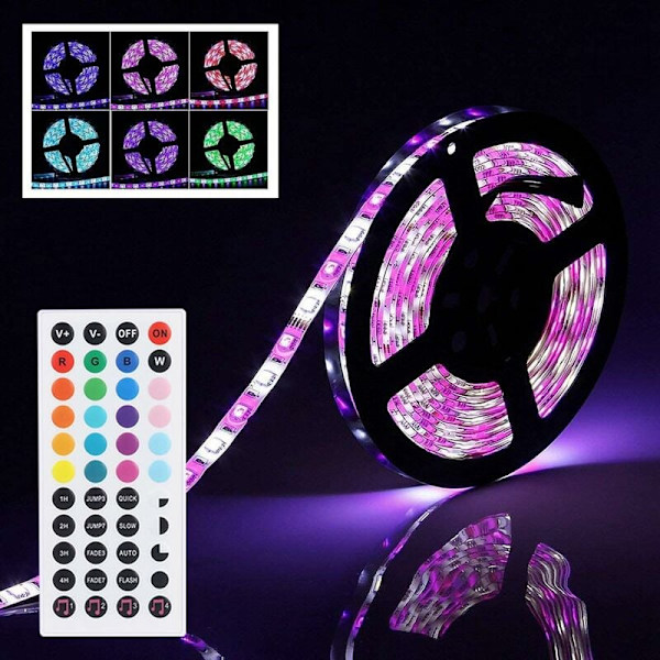 44 knappers IR-fjernbetjening og hvid IR Bluetooth-controller til RGB LED-strimmel 5050 SMD lysbånd