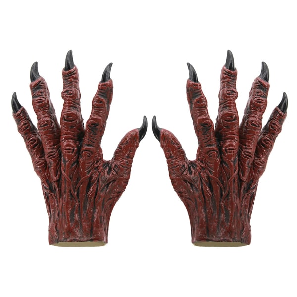 Halloween Dräkthandskar Pointy Finger Werewolf Claw Handskar Skräck Zombie Hands Cosplay Handskar Mischief Fancy Dress