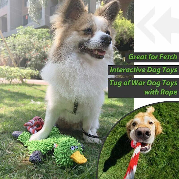 Squeaky legetøj til små til mellemstore hunde, leveres med squeakers, crepepapir, snor til at gøre plyslegetøj mere interaktivt og sjovt (orange)