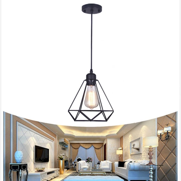 Vintage Industrielle Pendellampe 3 Lampen Kronleuchter Metall und Holz Lampenschirm Ø200mm E27 Deckenleuchte mit Retro Holz für Wohnzimmer Küche Schlafzimmer