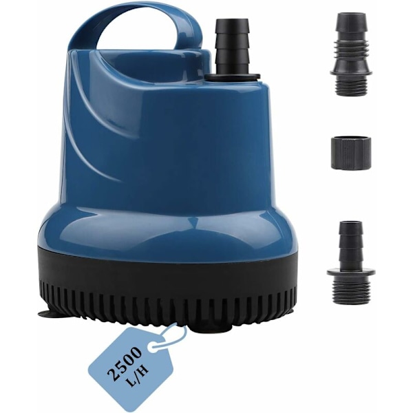 Mini-nedsänkbar pump 2500 L/H 40W 230V Utlöp 2.3 M Kabel 2.5 M