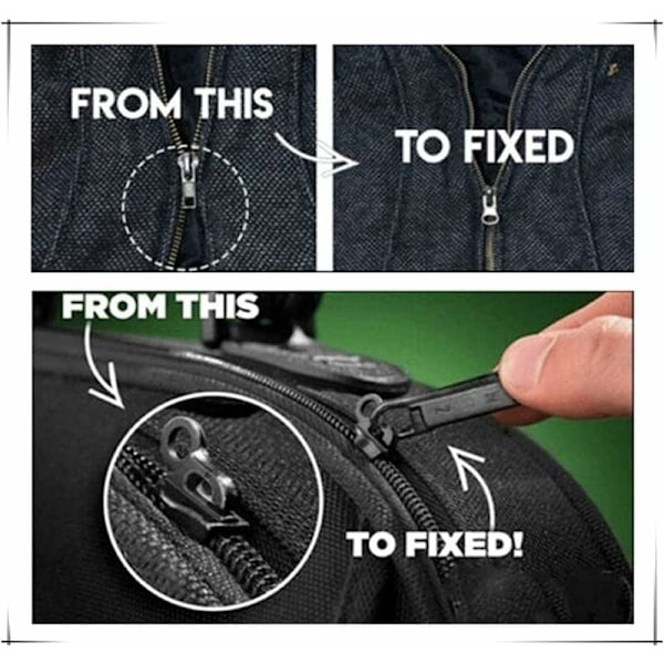 Blixtlåsslider Reparationsset, Snabbt & Enkelt, Blixtlåsset, Reparera Blixtlås, Ersättningspaket, För Jackor, Väskor, Ryggsäckar