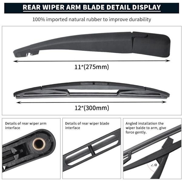Bakre torkarbladssats - Blad för 08-12 Escape / Flex 10-16 8L8Z17528C BA8Z17526A
