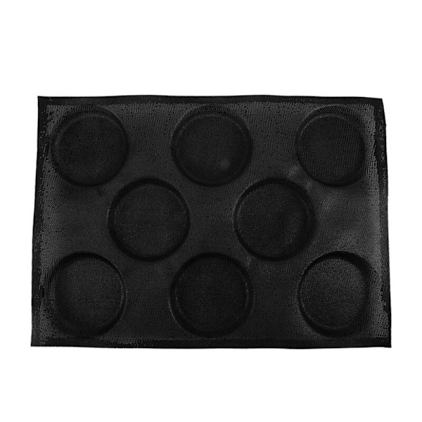 8 Hullers Hamburgerbrødforme til Bagning Mesh Silikone Brødforme til Bagning Non-Stick Perforerede Bageforme