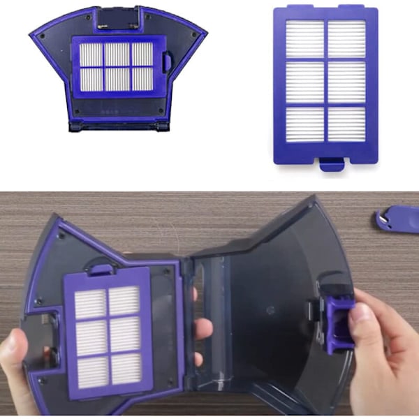 4 filtre + 6 sidebørster + moppeklut reservedeler for RoboVac X8 Hybrid robotstøvsuger