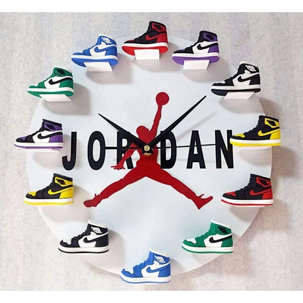 Aj Clock Basketball Udstyr 3D tredimensionel sko model generation Aj1-12 vægur små sko Flying Man Jordan klassisk ur hvid JORDAN
