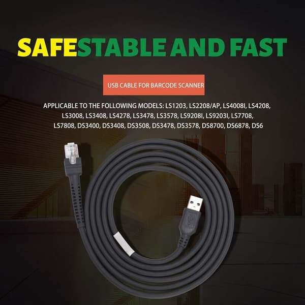 Scanner-datakabel Ls2208 Ap Ls4208 Ds9208 USB-port streckkodsläsare datakabel
