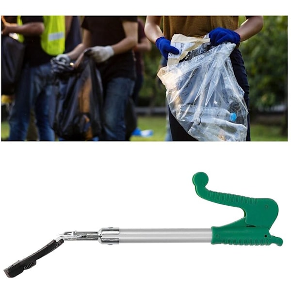 Affaldsopsamler-værktøj, langarmet affaldsopsamler, affaldsopsamlingspind i legering, 40 cm affaldsklemme.