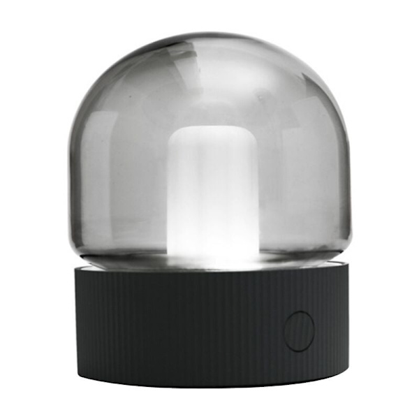 M1 Glass nattlys Retro USB-lading Tid Pust Søvn LED-lys Egnet for soverom Røykgry