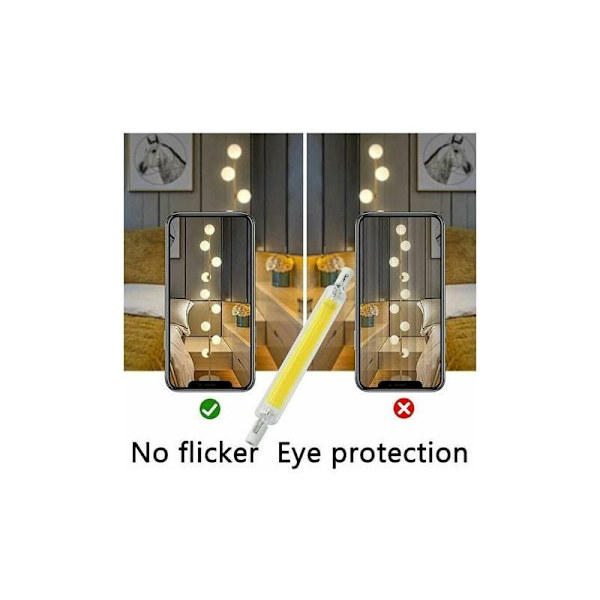 R7s LED Pære, R7S LED Pære 118mm 20W Dæmpbar, Varmt Hvidt 3000K 1000LM, Lineær Udskiftning af J118 300W Halogenlampe, 360 Graders Belysning, Flimmerfri, R7