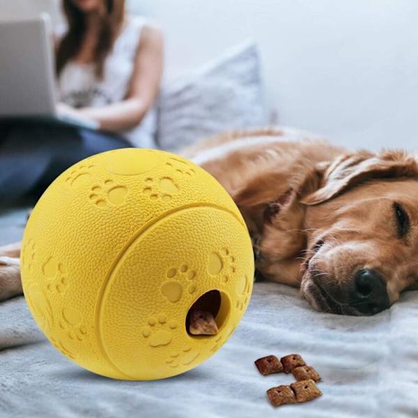 Hunde Bold Legetøj Hund Godbid Bold, Bidresistent Gummi Foderbold til Hundens Træningsspil IQ Træningsbold Grøn