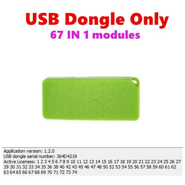 3X 67 i 1 USB-dongel Sm2 Pro J2534 Vci Pcm Ecu-programmer Läs & Skriv V1.20 Eeprom Flash Bench