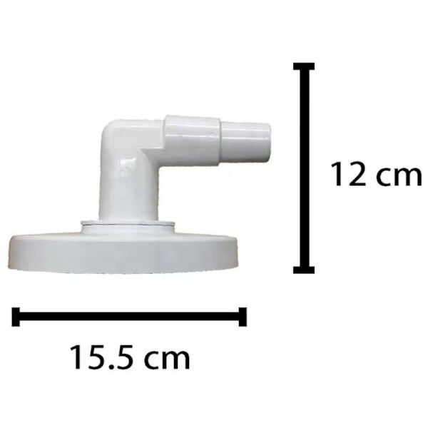 Bärbar Skim VAC-platta 90 graders armbåge Pooltillbehör Verktyg för Spa Ovan/I Bassäng Varm Pool
