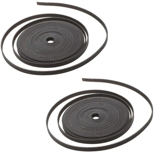 2x Tidsremsor för 3D-skrivare CNC Dedikerad 5 Meter 2mm Avstånd och 6mm Bredd