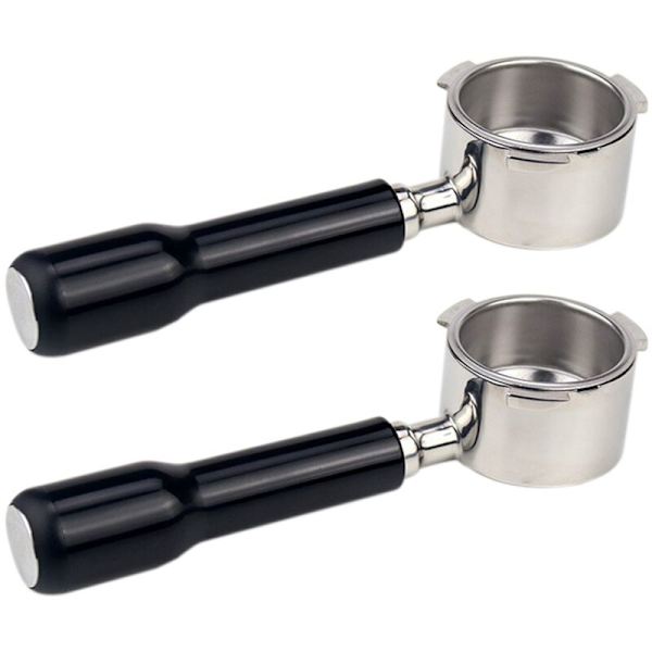 2x 51MM Bottenlös Portafilter för EC680/EC685 Filterbyte Filterkorg Kaffeaccessoarer
