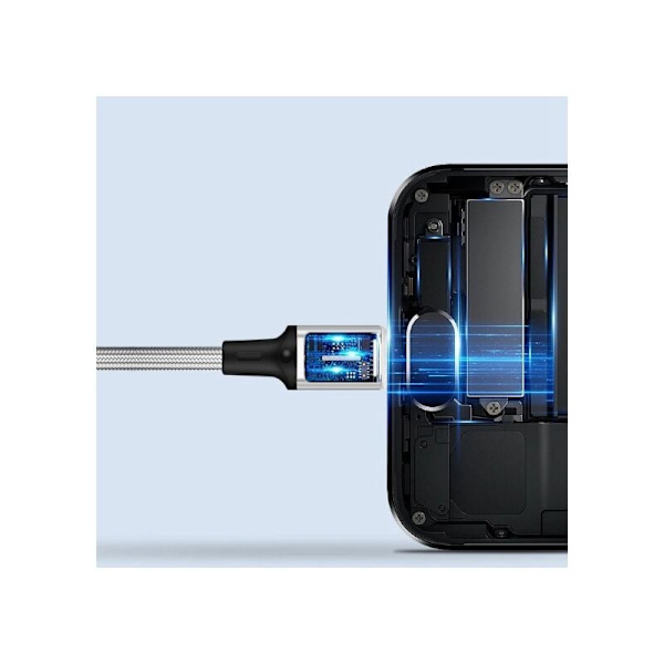 USB-C magnetisk kabel, typ-C aluminiumlegering laddning magnetisk absorption PD datakabel, för Pro, svart