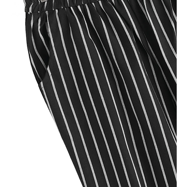 Dam Casual Elastisk Midja Byxor för Damer Ankel Längd Pennbyxor Morot Byxor Kontor Harem Byxor Svart XXL