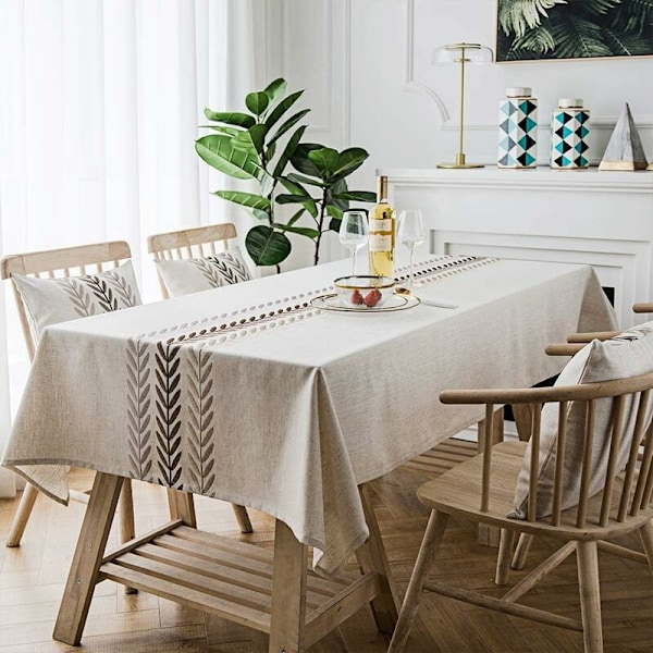 Elegant fyrkantig rektangulär duk / Duk för köksbordsdekor Blå vattenväxter Rektangel / Rektangel 53 X 70 tum