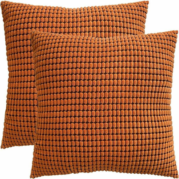 2-osainen samettikangas tyynynpäällinen (oranssi, 4545cm)-