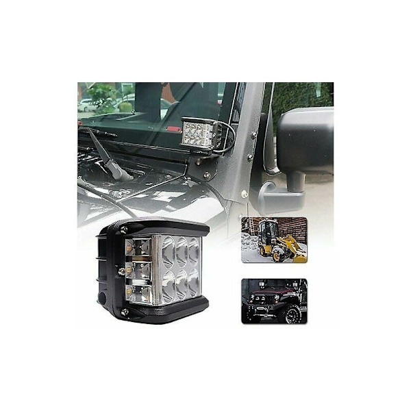 LED-frontlys 12v 24v, 2 stk 60W 10cm Flomlys Arbeidslys Lang rekkevidde LED-frontlys Motorsykkel Bil LED-lysstang LED-arbeidslys Arbeidslys for lastebil