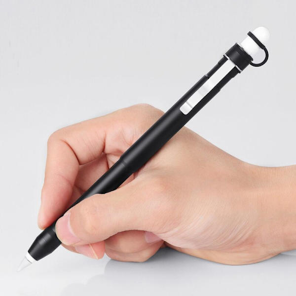 Aluminium pennfodral för I-Pencil, säkert lockhållare för IPad Pro 12,9 tum, 10,5 tum, 9,7 tum Apple Pencil 1:a svart