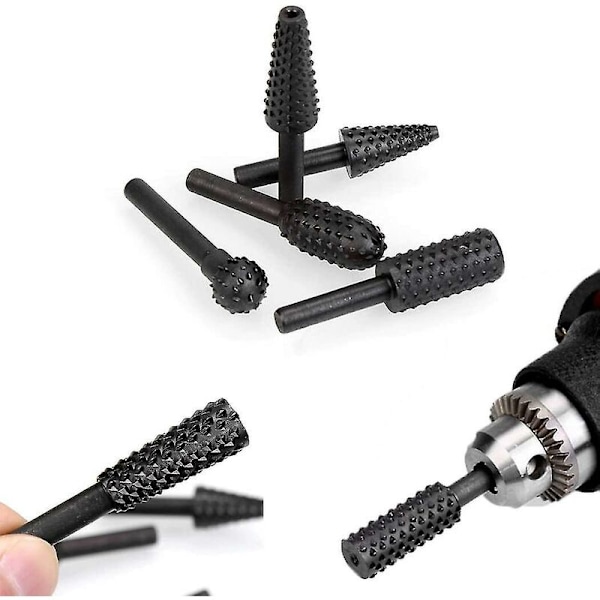 1/4\" 6mm roterande frässet, elverktyg, trä, slipning, gravering, snidning, fil, rasp, borr, roterande borr