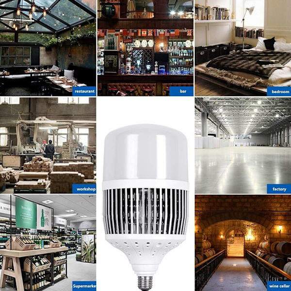LED-lampor E40 200W Industriell LED-lampa, Neutralvit 6500K, 20000lm, AC 160-265V, motsvarande 1800W halogenlampa LED-lampa, för fabrik lager