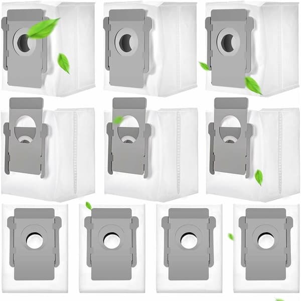 10-pack dammsugarpåsar för iRobot Roomba i7 i7+ i7 Plus S9 S9+ i3 i3+ j7 j7+ E5 E6 E7 för iRobot Ersättningspåsar för iRobot Roomba i7