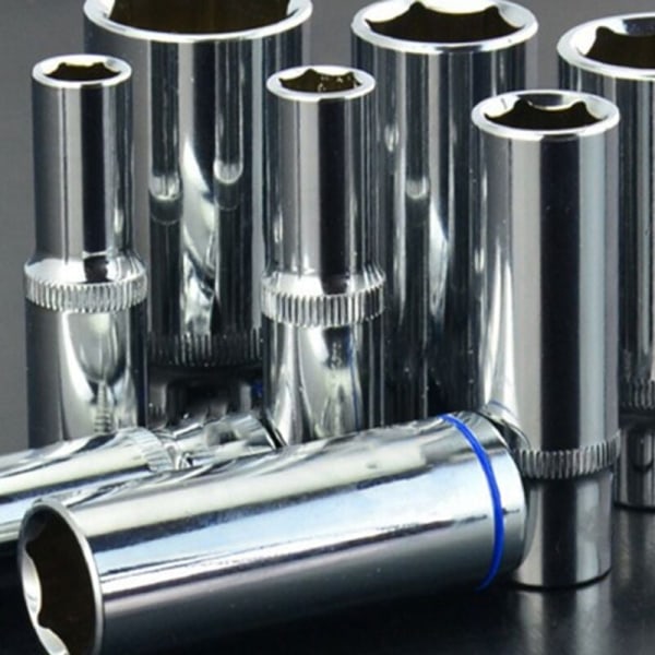 8-osainen ammattimainen syvähylsysarja 3/8 tuumaa, metrinen, 10 mm - 19 mm