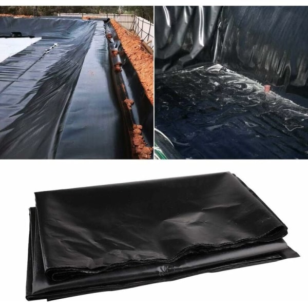 Svart HDPE Gummibassengforing for Små Dammer, Fiskedammer, Hagefontene 3x3m-Fei Yu