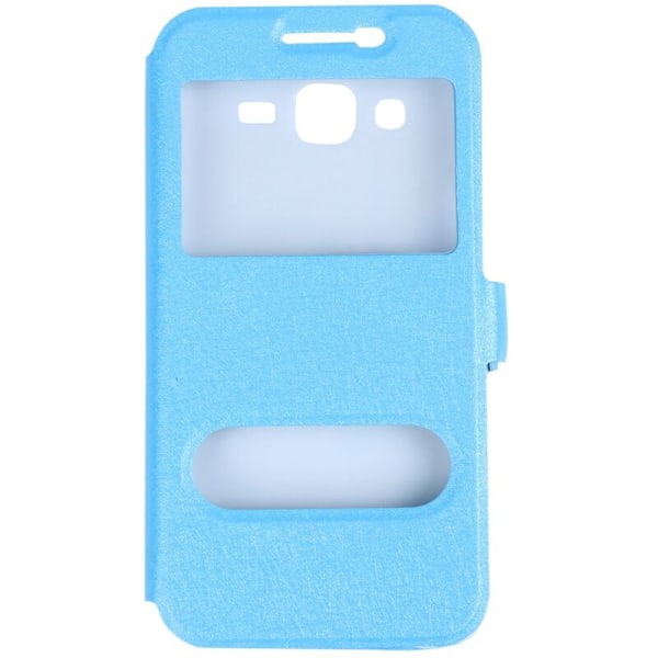 Stativ Flip Holder Etui Deksel for Galaxy J5 Farge: Blå