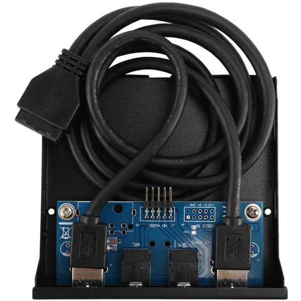 3,5 tommer 2 USB3.0 A Hub + HD Audio til 20 Pin Floppy Drive Kontrolpanel