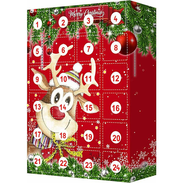 2022 Julekalender Kunstnerisk Kalender, Hengende Julepynt til Barn, 24 Dagers Nedtelling Tilfeldig Anheng Gunst Jul Overraskelse