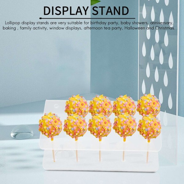 Akryl Kakefat Lollipop Holder Klar Kakefat Display Dessert Stativ for Bursdag Jul Godteri Dekorativ 1 stk Serie